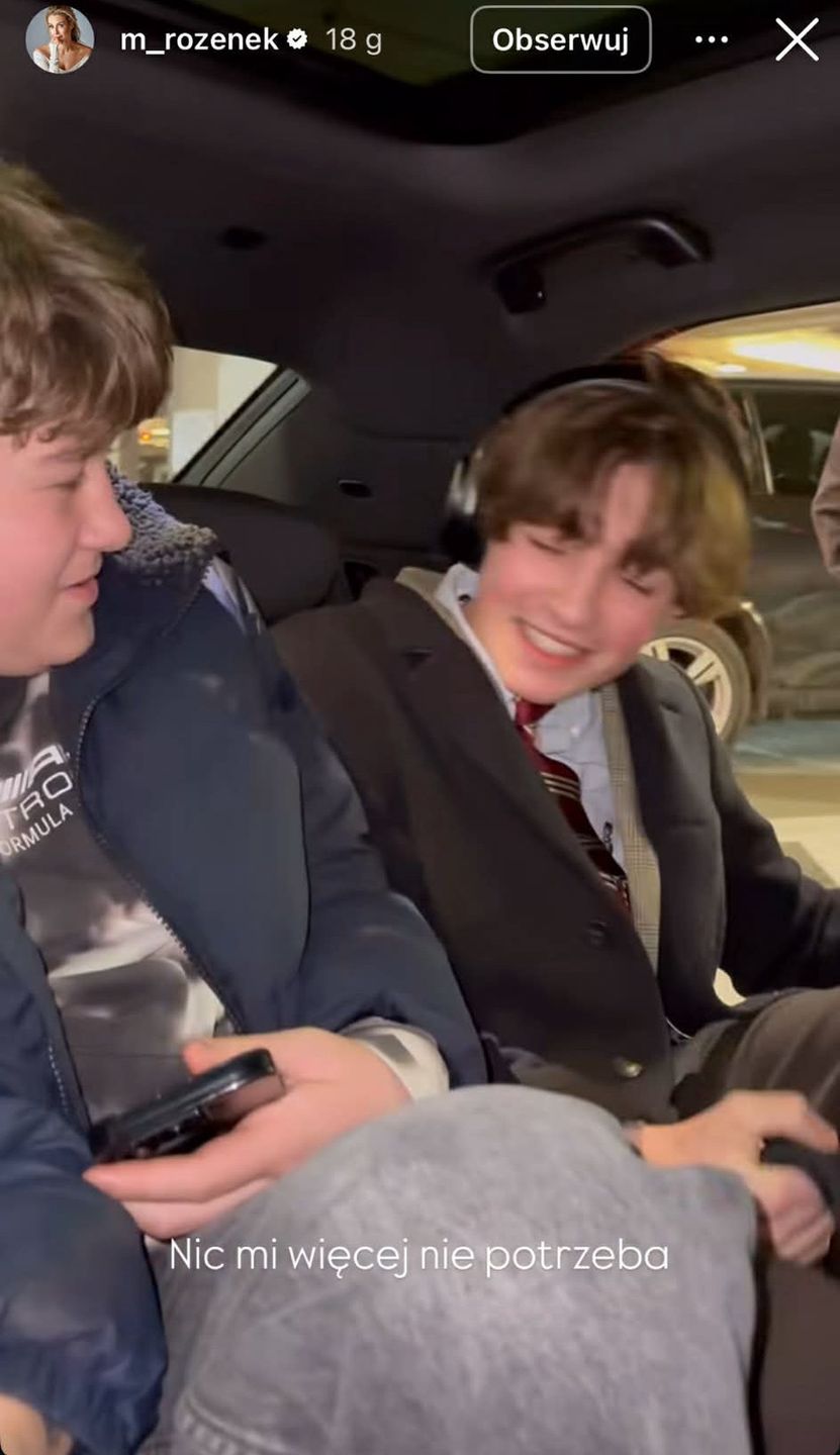 Syn Małgorzaty Rozenek wrócił na święta do domu