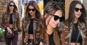 #TRENDY: Emily Ratajkowski w zamszowej kurtce z dżetami