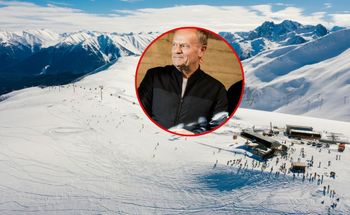 Tusk przyłapany na nartach. Spędza ferie w Dolomitach