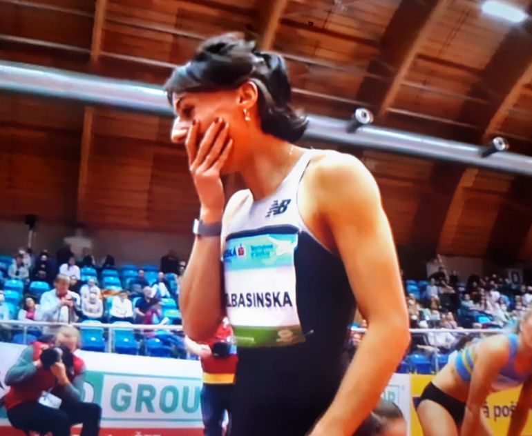 Reakcja Anny Kiełbasińsiej na wynik biegu w Ostrawie