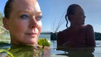 Figlarna Tamara Arciuch pozuje ukochanemu TOPLESS w jeziorze (ZDJĘCIA)
