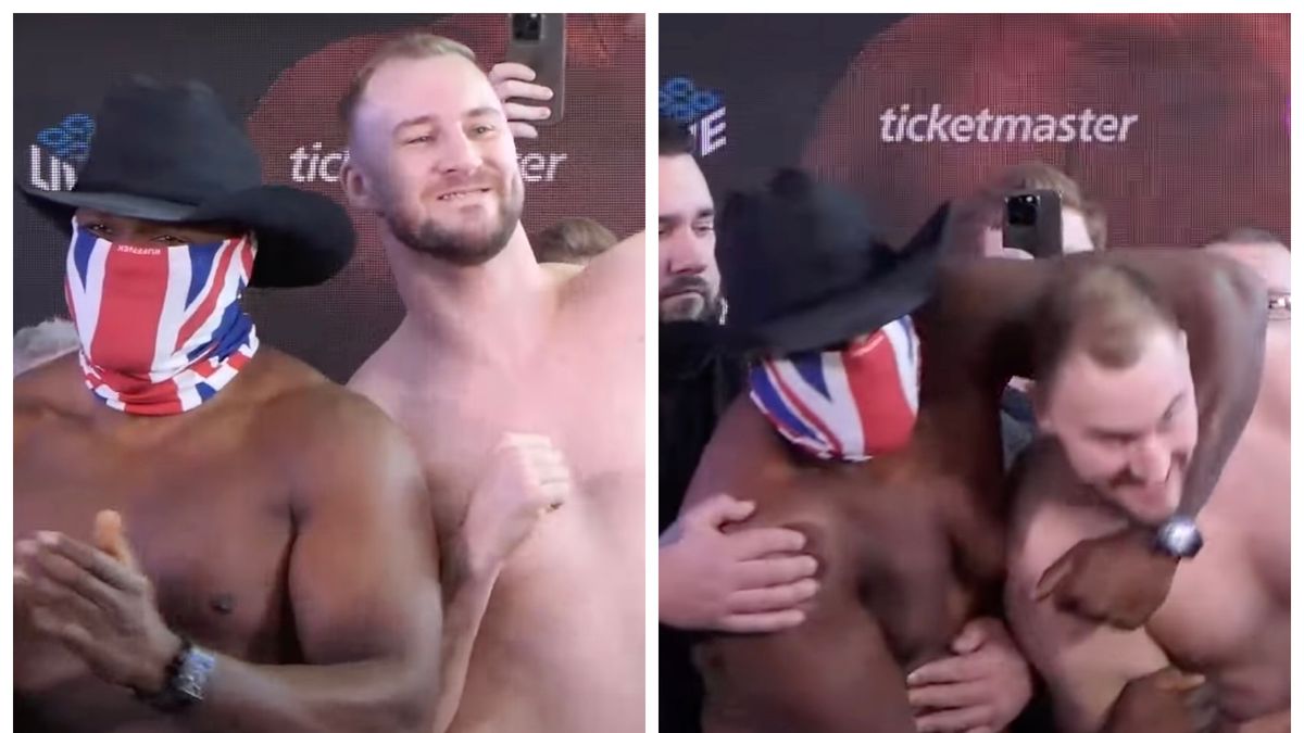 YouTube / Seconds Out / Dereck Chisora podczas ważenia próbował prowokować swojego rywala - Otto Wallina.