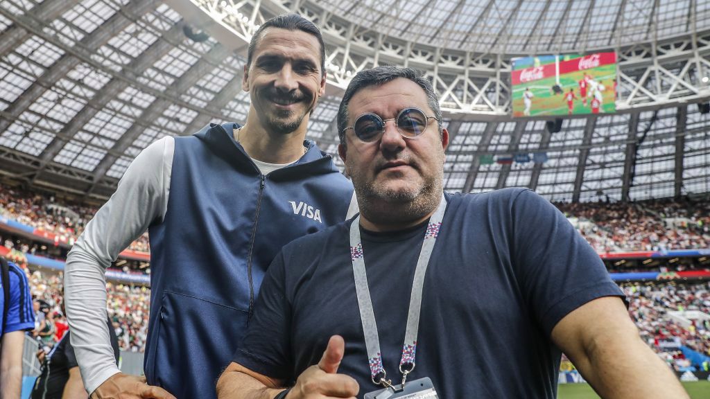 Zdjęcie okładkowe artykułu: Getty Images / VI Images / Na zdjęciu: Zlatan Ibrahimović (z lewej) i agent Mino Raiola
