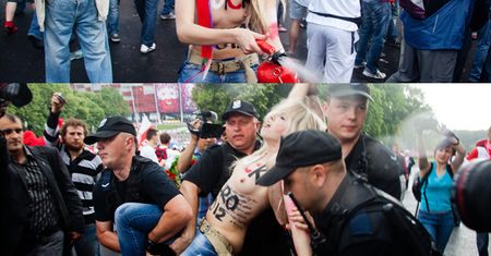 Ukraińskie feministki pod Stadionem Narodowym! (ZDJĘCIA)
