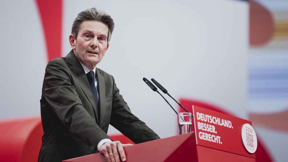 BERLIN, GERMANY - DECEMBER 09: Rolf Muetzenich, Parliamentary group co-leader of SPD party, is pictured during the SPD party convention on December 09, 2023 in Berlin, Germany. The delegates discuss about location and industrial policy, future investments and educational policy. (Photo by Florian Gaertner/Photothek via Getty Images)