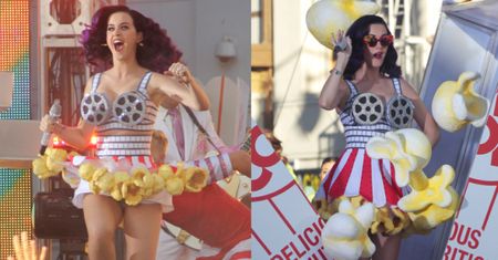 Katy w stroju z... rolek filmowych i popcornu! (FOTO)