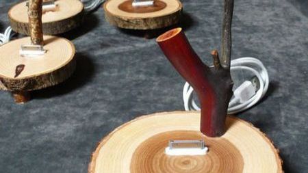 Drewniane gniazdko dla ptaków jako stacja dokująca dla iPhone’a 1