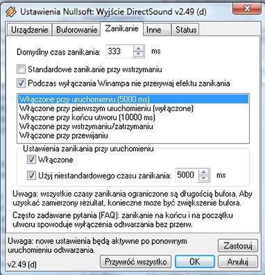 Winamp - jak odtwarzać piosenki bez przerw 3