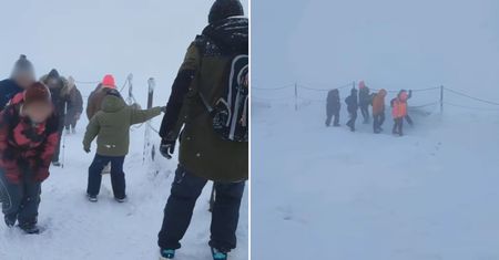 Wstrząsające nagranie. Matka i syn schodzili ze Śnieżki