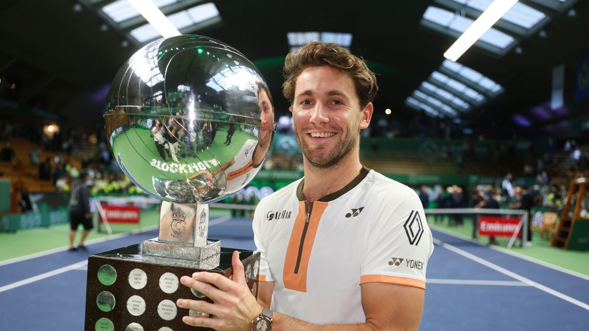 PAP/EPA / Nils Petter Nilsson / Na zdjęciu: Casper Ruud, mistrz BNP Paribas Nordic Open 2025