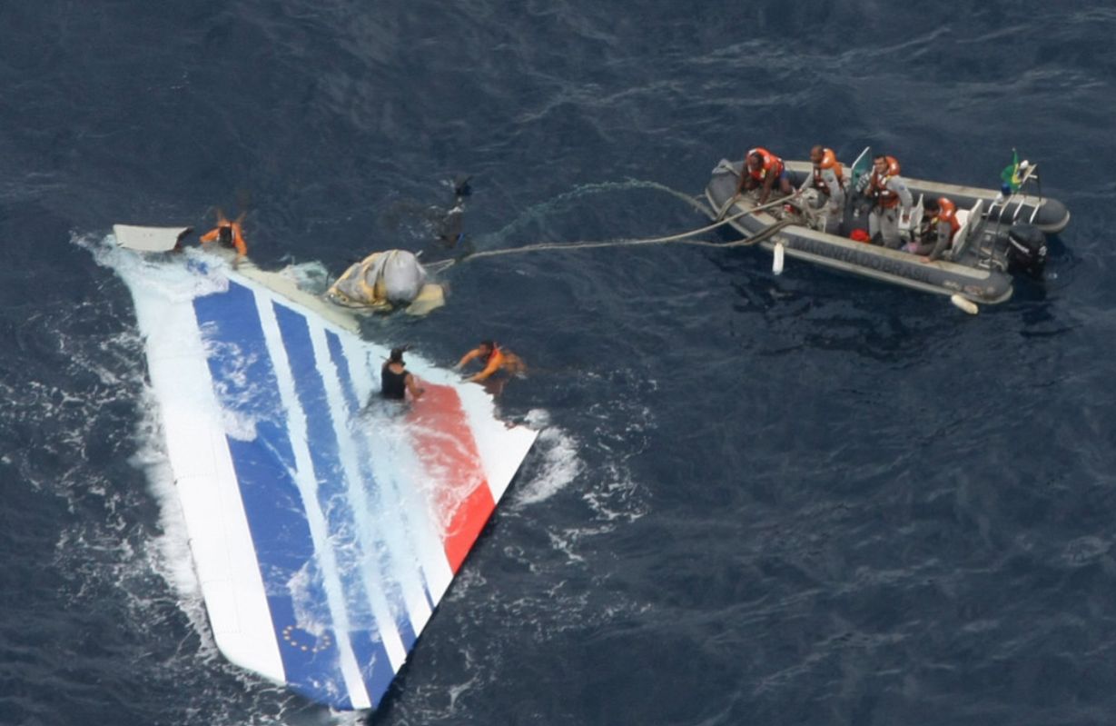 Wreckage of the Air France airliner that crashed into the waters of the Atlantic in 2009. That was the last conversation of the pilots.