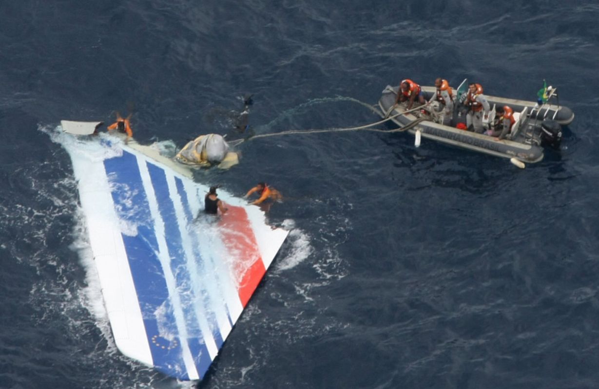 Fragments of an Air France plane that crashed into the Atlantic waters in 2009. That was the last conversation of the pilots.