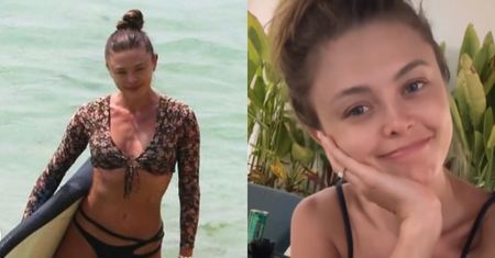 Joanna Opozda podsumowuje wizytę na Bali i eksponuje smukłą sylwetkę. Ogień?