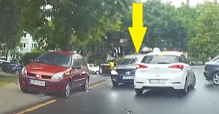 Myślał, że się zmieści. Nie do końca się udało. Nagranie z Lublina