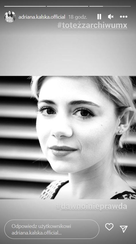 Młoda Adriana Kalska