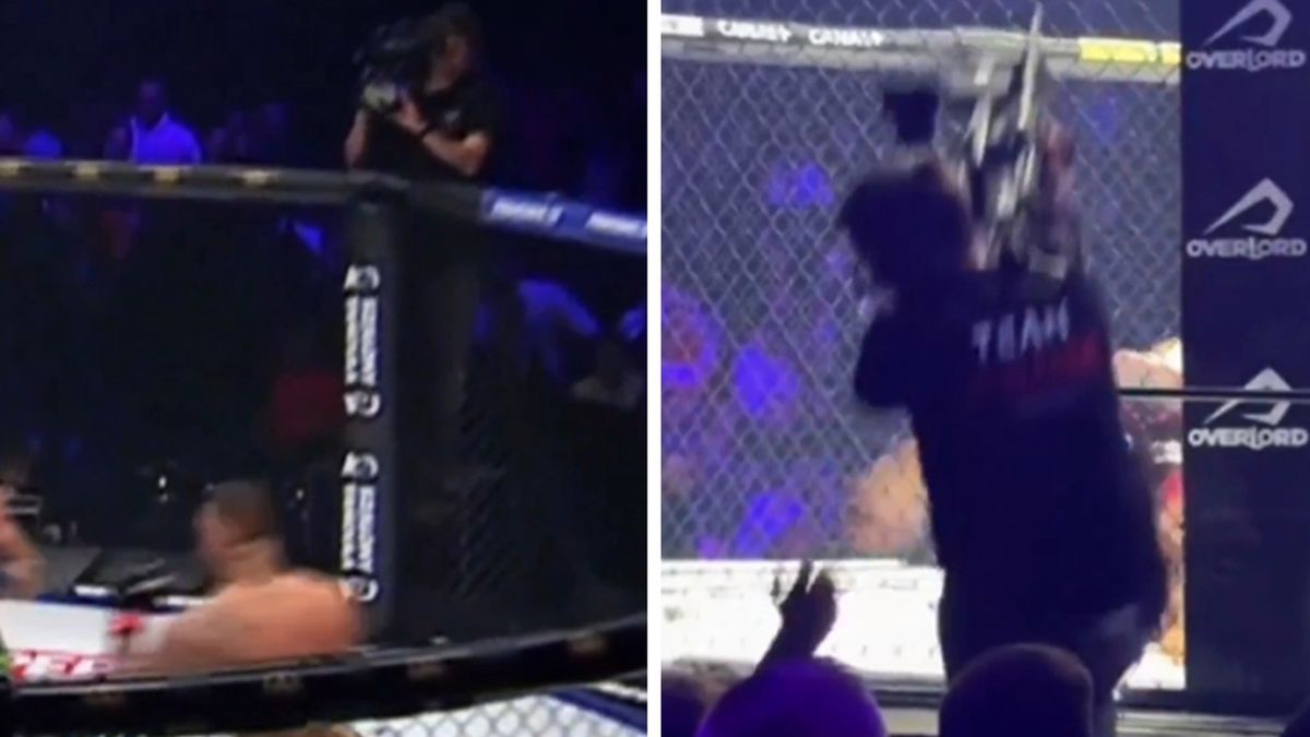 Twitter / HappyPunch / Na zdjęciu: upadek operatora kamery