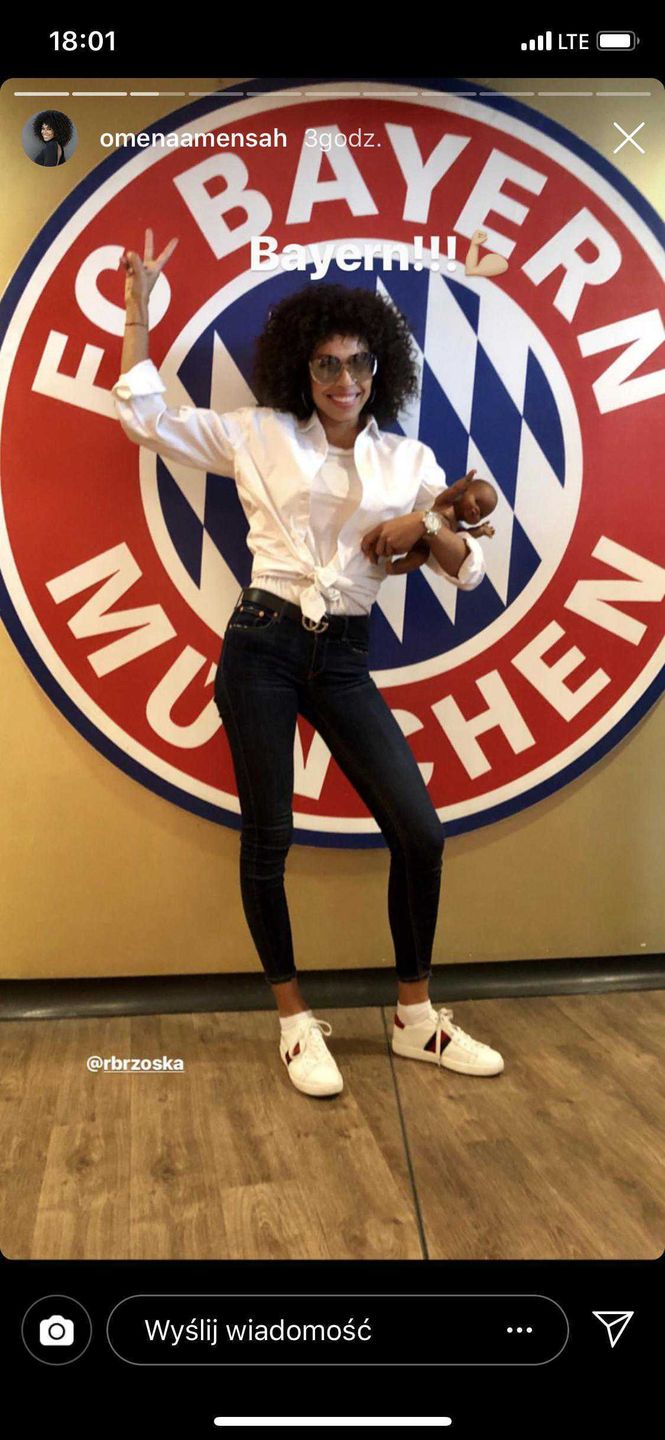 Omenaa Mensah na meczu Bayernu