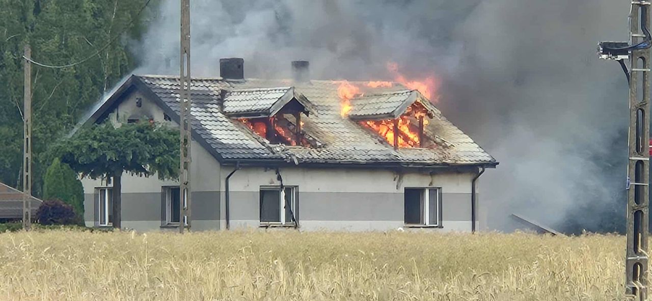 Pożar budynku jednorodzinnego w miejscowości Umienino!