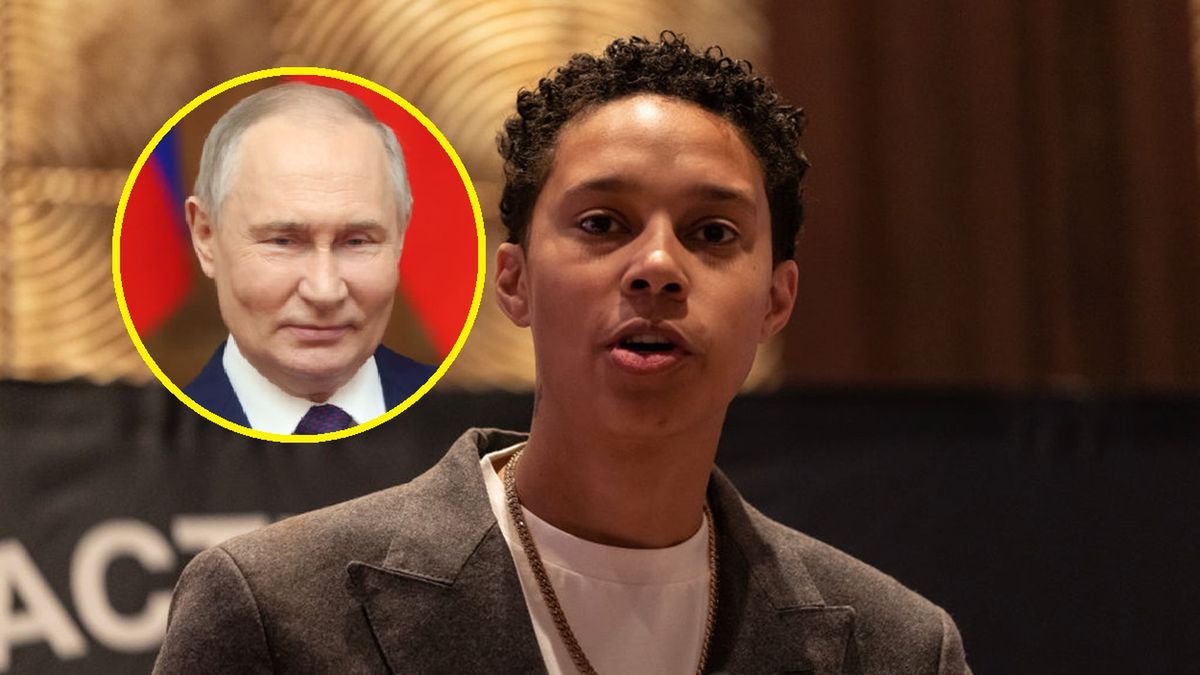 Brittney Griner i Władimir Putin (w kółeczku)