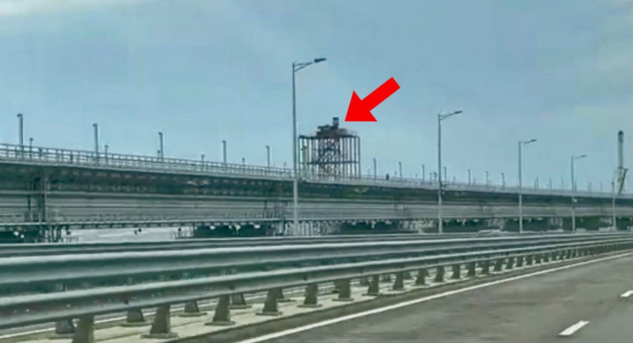 Pantsir-S1 system next to the Crimean Bridge