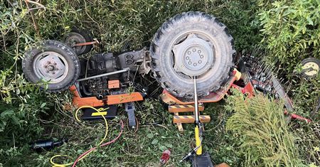 Przygnieciony przez ciągnik. Tragedia pod Kielcami