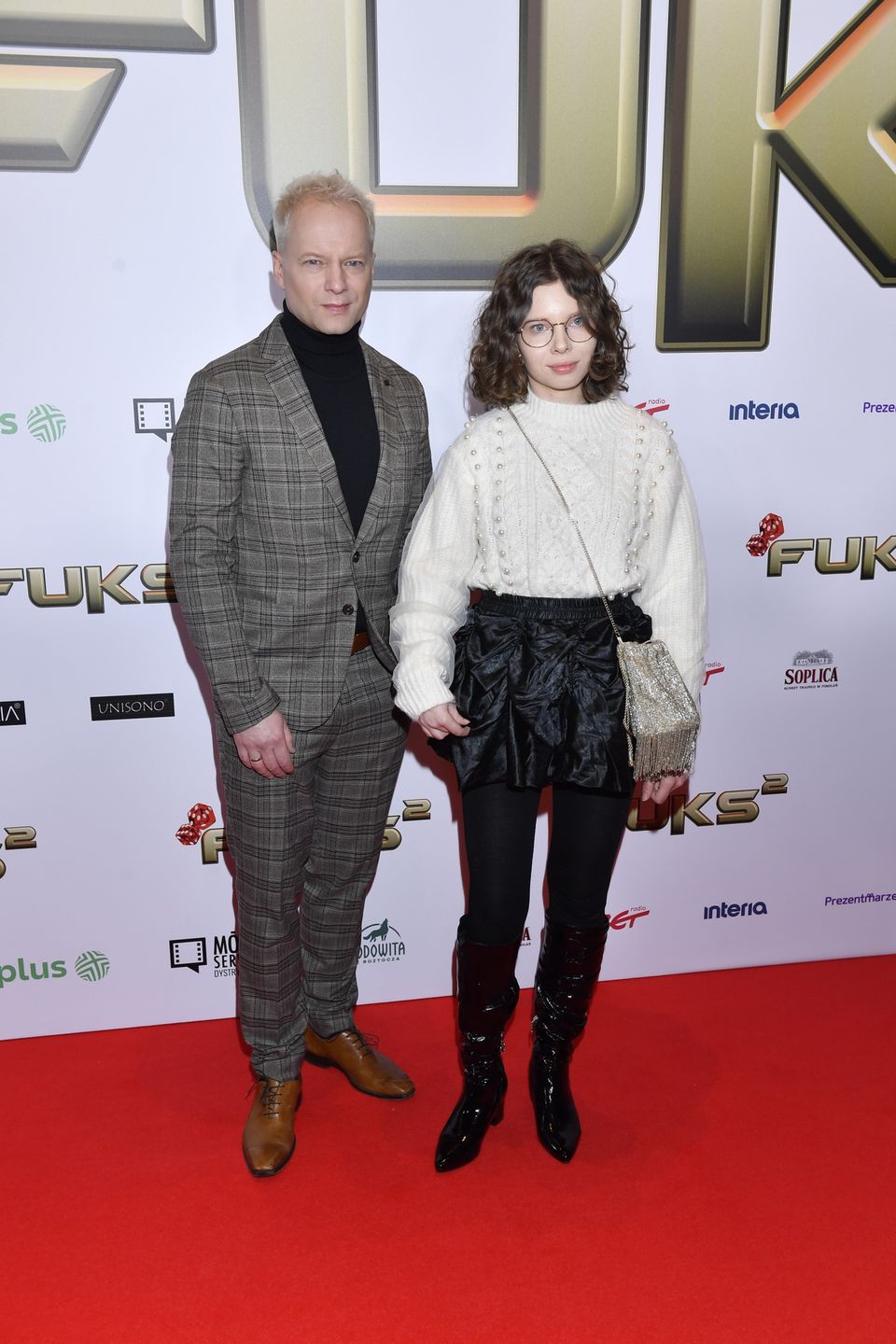 Maciej Stuhr zabrał córkę na premierę 