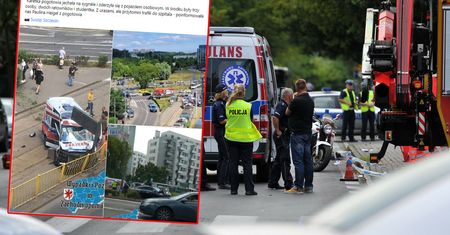 Tragiczny wypadek w Szczecinie. Ambulans wjechał na przystanek