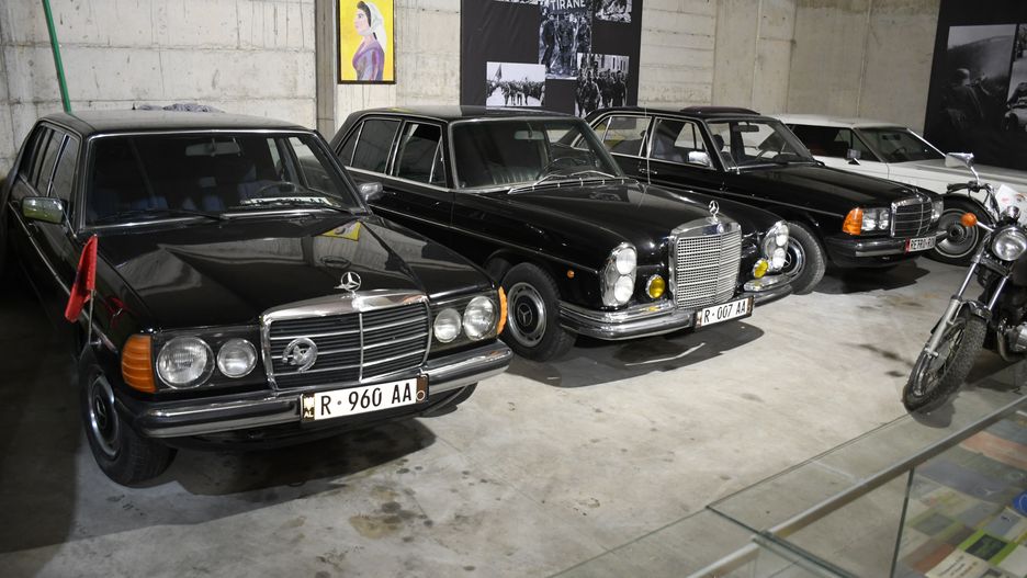 TIRANA, ALBANIA - NOVEMBER 06: A general view from inside the museum where 57 year old Arben Prrenjasi displays his collection of classic cars in Tirana, Albania on November 06, 2024. Known as one of the country's most famous collectors, Prrenjasi's own museum contains documents, photographs and objects related to Albanian automotive history, as well as nostalgic cars with retro status. (Photo by Olsi Shehu/Anadolu via Getty Images)