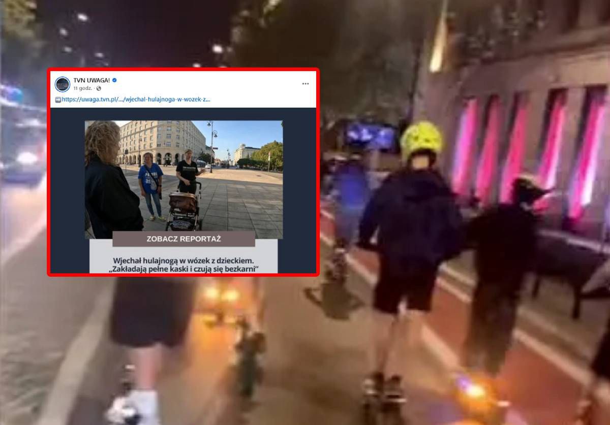 Wjechał hulajnogą prosto w wózek. Zamiast refleksji wyzwiska i gaz