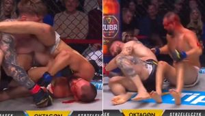 Co za zwrot akcji! Zakrwawiony Polak poddał rywala