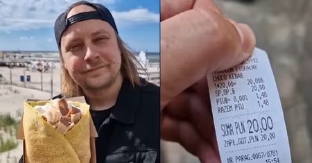 Takiego kebaba jeszcze nigdy nie jadłeś. Youtuber pojechał nad morze, aby sprawdzić, jak smakuje