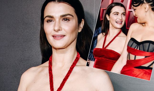 Rachel Weisz ma 53 lata. Na czerwonym dywanie stawiła się ubrana w sukienkę z wyjątkowo dużym dekoltem