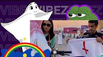 Katar: pomylili regionalną flagę z symbolem LGBT+. "Rzucił na ziemię, zaczął deptać"