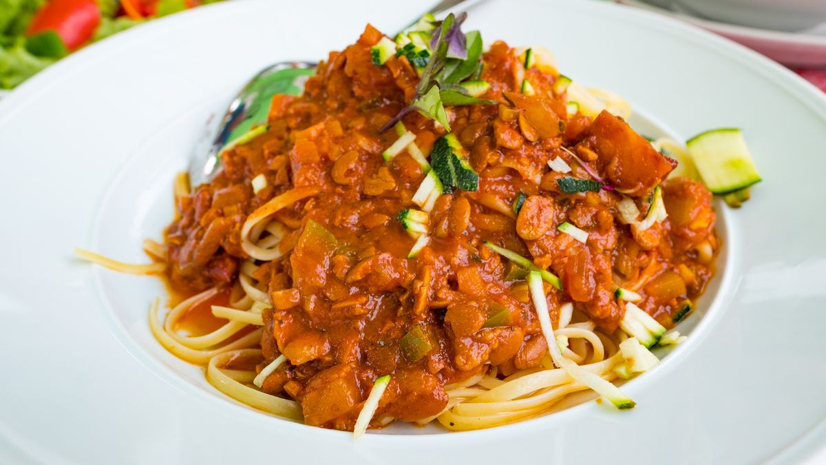 Ten sos do makaronu nie ma ani grama mięsa