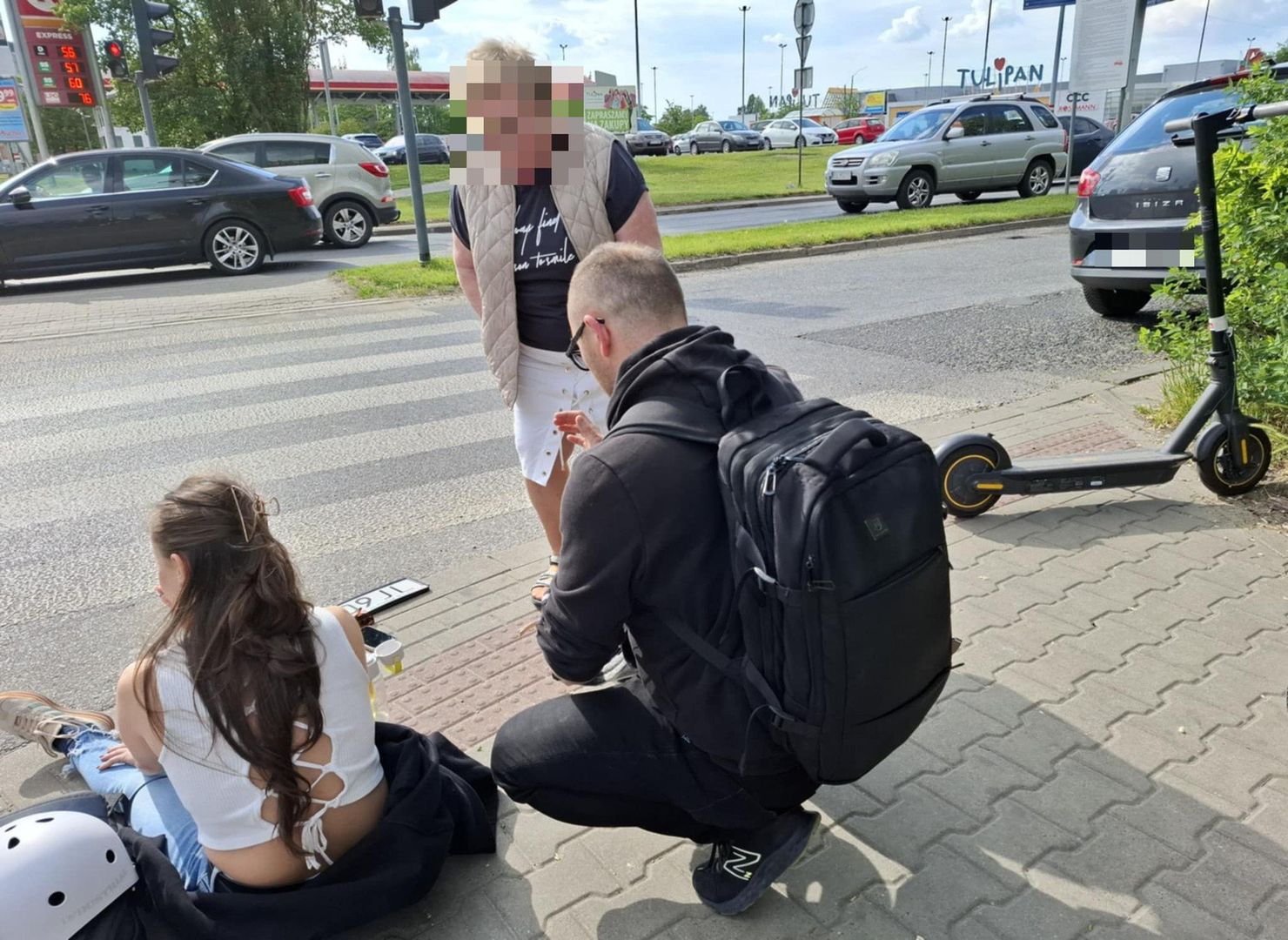 Potrącenie na hulajnodze