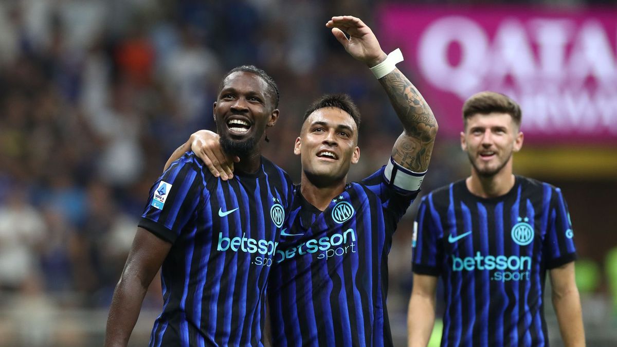 Getty Images / Marco Luzzani/Getty Images / Na zdjęciu: piłkarze Interu Mediolan - Marcus Thuram i Lautaro Martinez