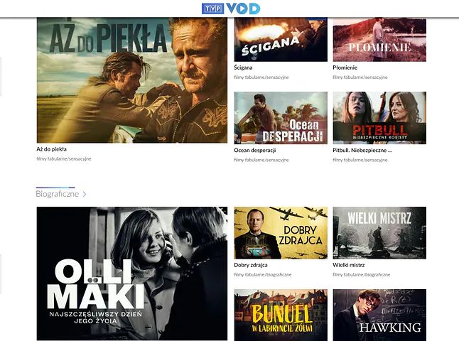 Kadr z prezentacji oferty Vod.tvp.pl 