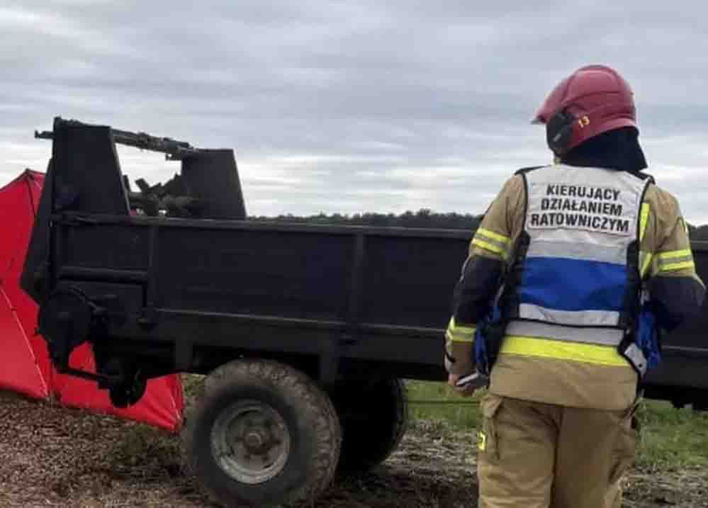 Radłów: Koszmarny wypadek. 76-latek zginął na miejscu