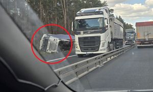 Taki widok na 145. km autostrady A1. Utrudnienia dla kierowców