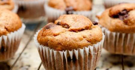 Opiekane muffinki z otrębami pszennymi z rodzynkami