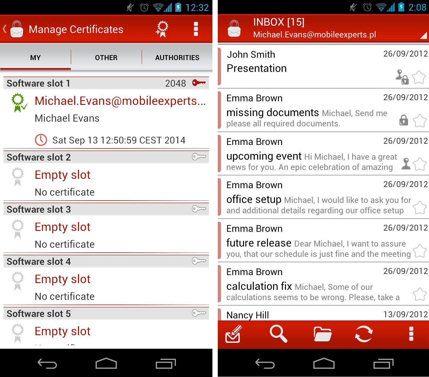 mySecureMail, czyli bezpieczna poczta na Androidzie 2