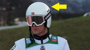 Poważny problem norweskich skoczków. Zwróć uwagę na kask