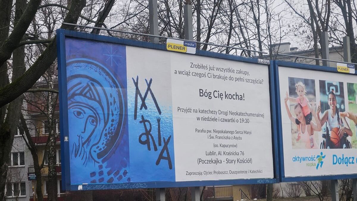 Billboard „Bóg Cię kocha!” w Lublinie