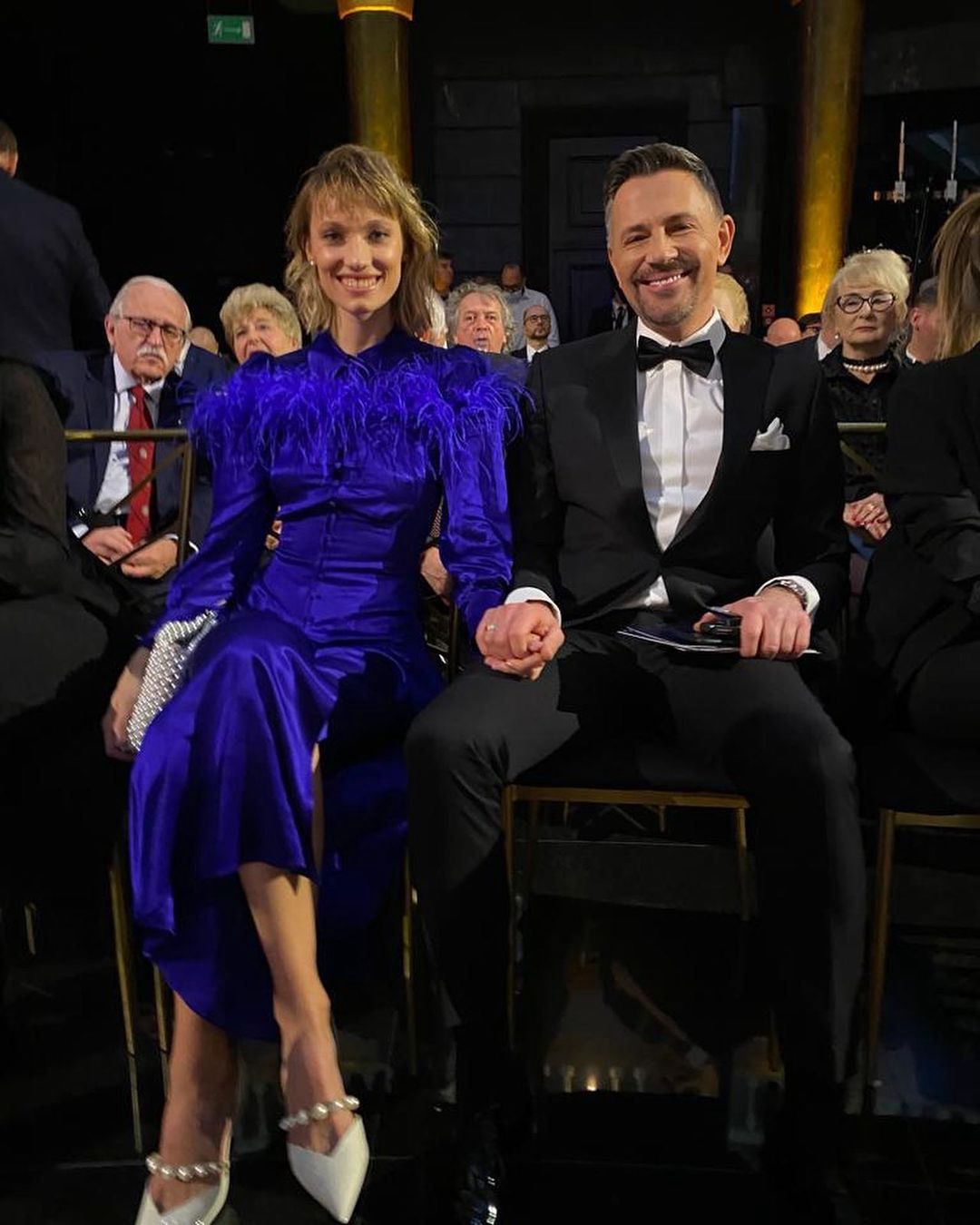 Krzysztof Ibisz i Joanna Kudzbalska przyszli razem na galę Polsatu. Ładnie razem wyglądali? 