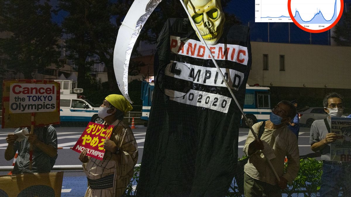 Getty Images / Carl Court / Podczas IO w Tokio regularnie odbywały się protesty przeciwników organizacji igrzysk olimpijskich.