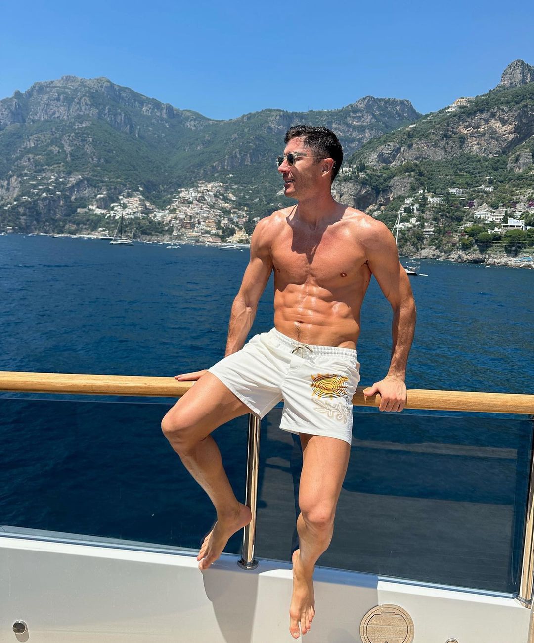 Lewandowscy pozują w słonecznej Italii