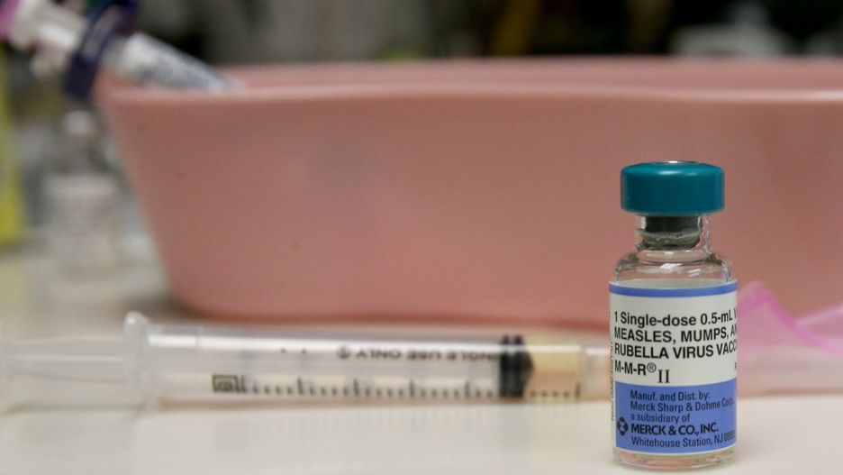 The MMR vaccine for measles, mumps or rubella at Logan Square Health Center in Chicago in 2019. (Antonio Perez/Chicago Tribune/Tribune News Service via Getty Images)