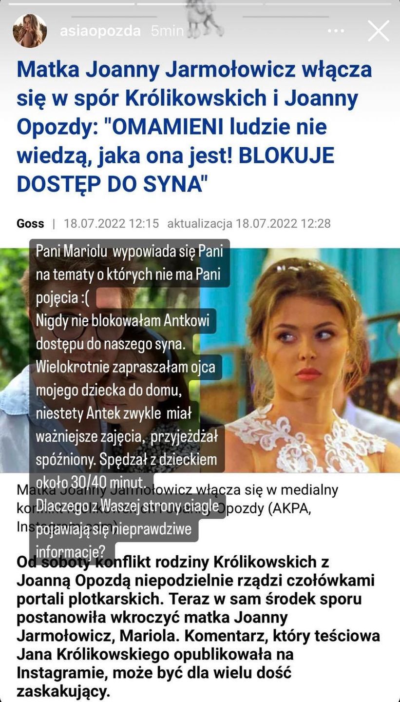 InstaStories Joanny Opozdy