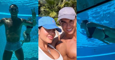 Cristiano Ronaldo i Georgina ZANURZYLI SIĘ w wielgachnym basenie. Tak ukochana osładza mu przegraną w pożegnalnym mundialu? (FOTO)