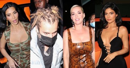 Plejada gwiazd na premierze tequili Kendall Jenner: Kim Kardashian w moro, Justin Bieber z bałaganem na głowie, wężowa Katy Perry (ZDJĘCIA)